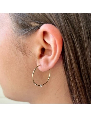 10k Yellow Gold Hoop Earrings - 24mm Voir les baskets