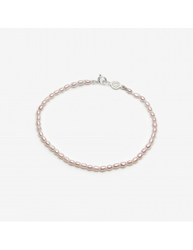 Feminine Pink Rice Pearl Bracelet Single Strand Par le système avancé 