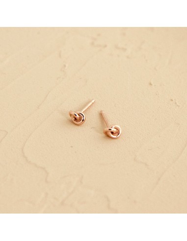 Boucles d'oreilles noeud – Or rose 14k Livraison rapide