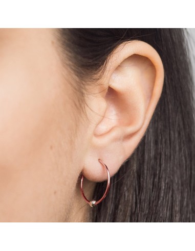 Boucles d'oreilles anneaux dormeuses 20 mm - Or rose 10k - Larges Les magasins à Paris