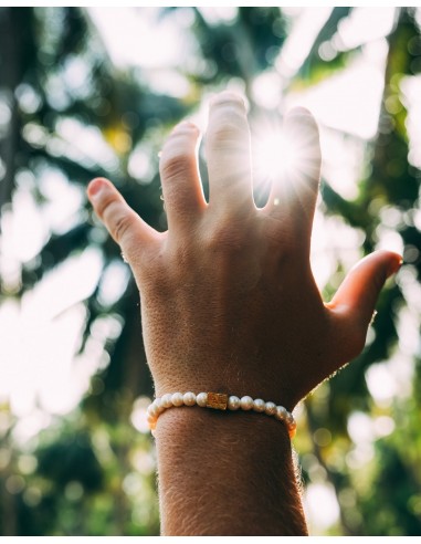 Gold White Pearl Bracelet Pour